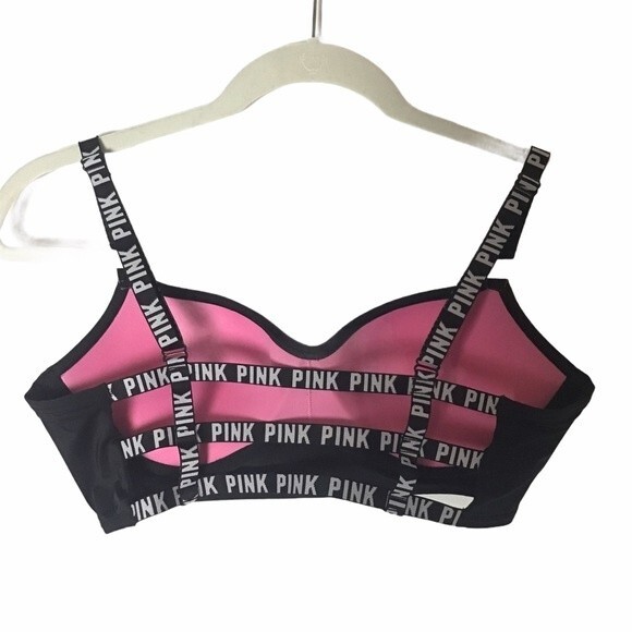 PINK Victoria’s Secret Black Bralette Size L - Picture 2 of 3